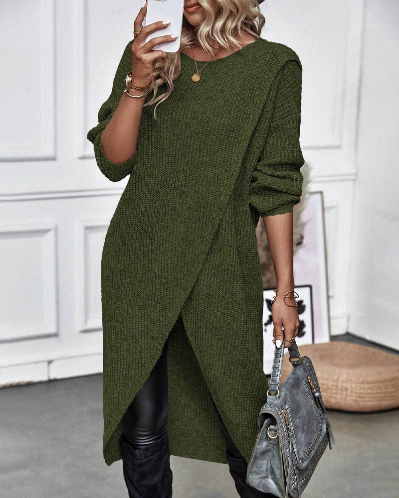 LEILAH -  Eleganter Langer Pullover