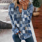 Fallstil - schickes blaues print-top