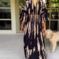 Sommerliches, geblümtes Maxikleid mit V-Ausschnitt - Yvanna