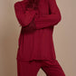 Feder-Akzent Pyjama-Set – Luxuriöser Schlafkomfort