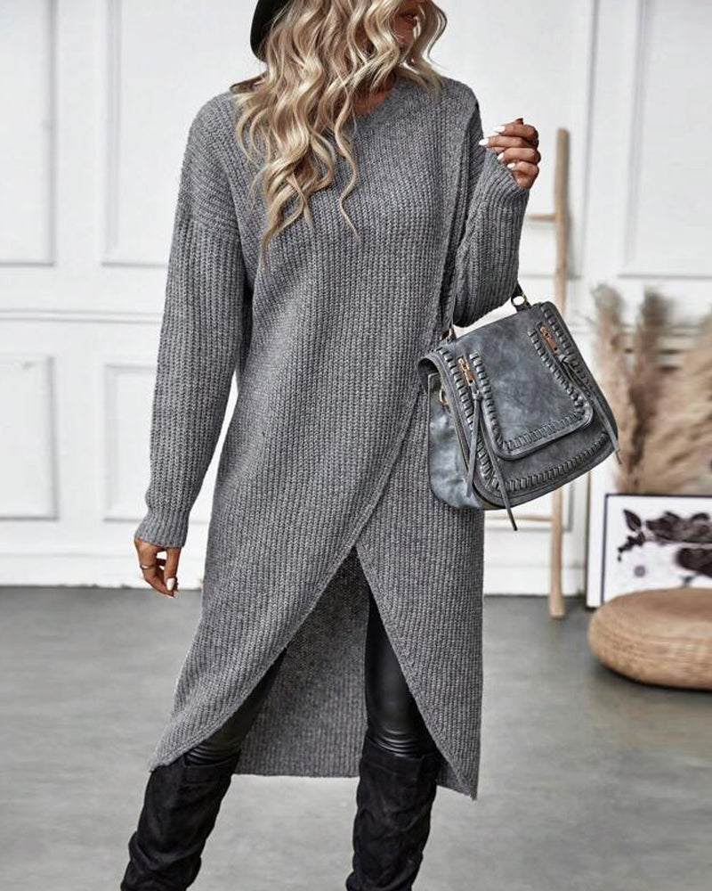LEILAH -  Eleganter Langer Pullover
