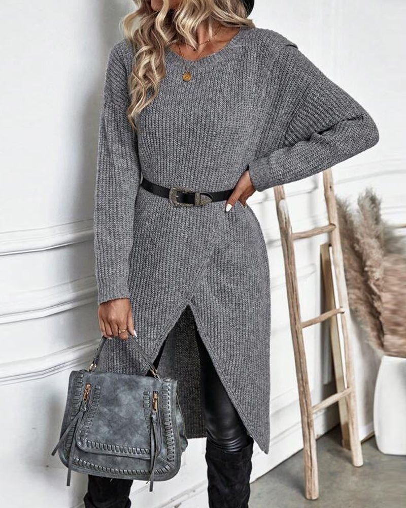 LEILAH -  Eleganter Langer Pullover