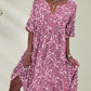 Kleid mit halben Ärmeln und Blumendruck