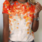 SpringStil® - Orangefarbenes Top mit Rundhalsausschnitt
