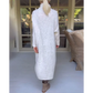 AMALIE -  Langer Pullover mit hohem Halsausschnitt