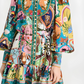 Vintage Floral Letters Print Schleife - Lara
