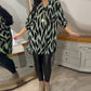 Nora - Zebra-Print Bluse Schwarz-Beige