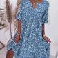 Kleid mit halben Ärmeln und Blumendruck