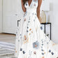 YARA - Stilvolles weißes Blumenkleid
