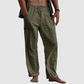 Lässige Leinenhose mit Kordelzug