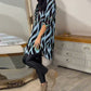 Nora - Zebra-Print Bluse Schwarz-Beige