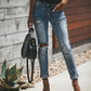 VICTORIA - Hellblaue zerrissene Jeans