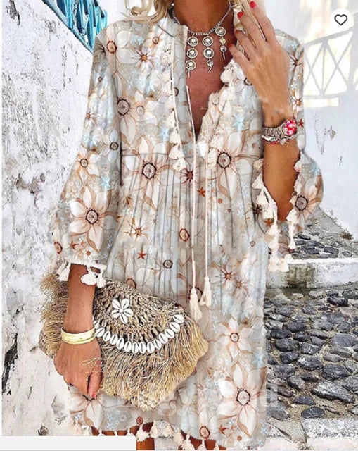 Helena - Bohemian Rotes Kleid