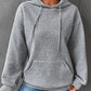 Lovja® - Schicker einfarbiger Kapuzenpulli Langarm Pullover