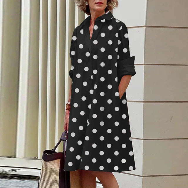 ALLISON - Langärmeliges Vintage-Kleid