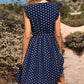 Lara - Schwarzes Tupfenkleid im Boho-Stil