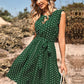 Lara - Schwarzes Tupfenkleid im Boho-Stil