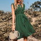 Lara - Schwarzes Tupfenkleid im Boho-Stil