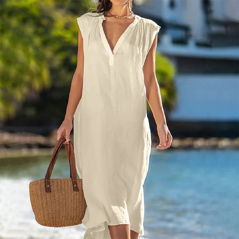 AVERY - Kleid mit V-Ausschnitt