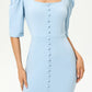 Elizabeth - Kleid mit Puffärmeln und quadratischem Kragen