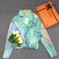 FallStil® - Grünes Langarm-Top mit Druck