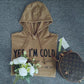 Even&Vil® - Braunes langärmeliges Sweatshirt mit Buchstaben