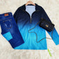 FallStil® - Verträumtes Print-Zip-V-Ausschnitt-Top