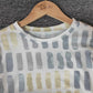 EcoExotica® - Geometrisches Shirt mit Rundhalsausschnitt in Beige