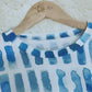 FallStil® - Abstraktes Aquarellblaues Langarmtop