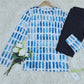 FallStil® - Abstraktes Aquarellblaues Langarmtop