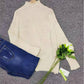 FallStil® - Einfarbiger Pullover mit langen Ärmeln