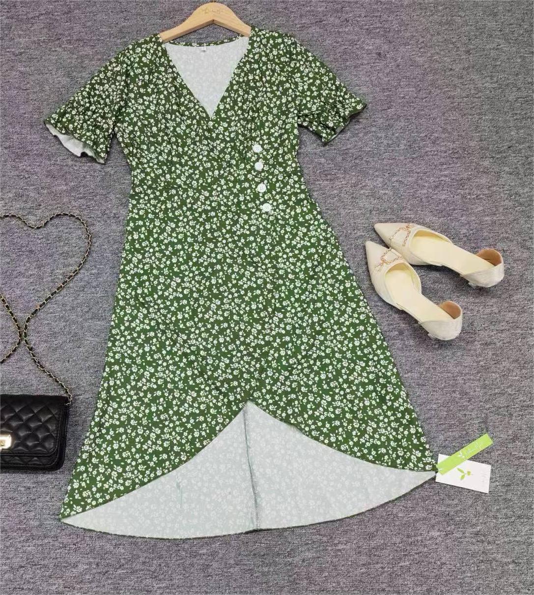 SpringStil® - Minikleid Damen - Sommerkleid - Elegant/Modisch - Frühling/Sommer - Grün - Babara-Mode