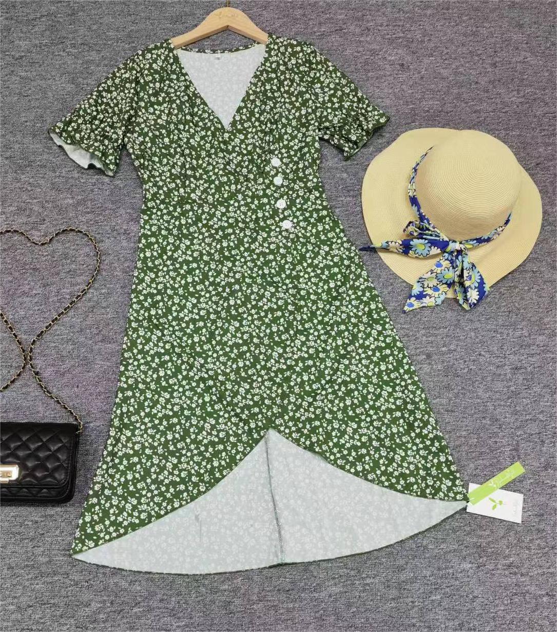 SpringStil® - Minikleid Damen - Sommerkleid - Elegant/Modisch - Frühling/Sommer - Grün - Babara-Mode