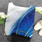 FallStil® - Ultra-Mod Blaue Welle Weißes Tunika-Oberteil