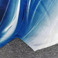 FallStil® - Ultra-Mod Blaue Welle Weißes Tunika-Oberteil