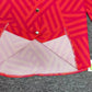 FallStil® - Rosa und orangefarbene Bluse mit Zick-Zack-Streifen und Knopfleiste