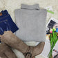 FallStil® - Grauer Pullover mit offener Naht und Übergröße