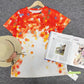 SpringStil® - Orangefarbenes Top mit Rundhalsausschnitt