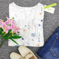 Even&Vil® - Weißes langärmeliges Top mit Ösen, Spitze und Blumen