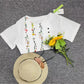 FallStil® - Weißes Floral Vine Kurzarm-Top mit Rundhalsausschnitt