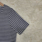 SpringStil® - Marineblau und weiß gestreiftes Midikleid mit kurzen Ärmeln