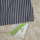 SpringStil® - Marineblau und weiß gestreiftes Midikleid mit kurzen Ärmeln