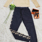 PureWear® - Griechischer Schlüssel Schwarz-Tan-Druck Zweiteiliges Set