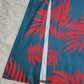FallStil® - Maui Orange Palmetto Blue Asymmetrisches Maxikleid mit Rüschen