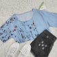 FallStil® - Blaues Kurzarm-Top mit Rundhalsausschnitt