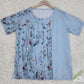 FallStil® - Blaues Kurzarm-Top mit Rundhalsausschnitt