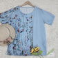 FallStil® - Blaues Kurzarm-Top mit Rundhalsausschnitt