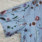 FallStil® - Blaues Kurzarm-Top mit Rundhalsausschnitt