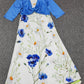 SpringStil® - Jugendliches blaues Midikleid mit Seitentaschen