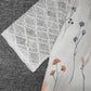 SpringStil® - Geospitze Mesh Floral Print Weiß ¾ Ärmel Top